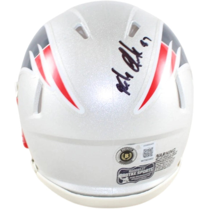 Rob Gronkowski Autographed New England Patriots Mini Helmet Beckett WIT 58339