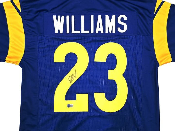 Los Angeles Rams Kyren Williams Signed Blue Jersey Beckett
