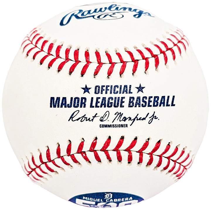 Miguel Cabrera Auto Official MLB 500 Home Run HR Logo Baseball Tigers Beckett