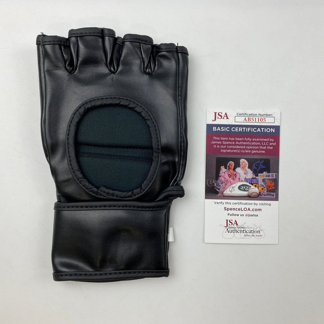 Autographed/Signed Amanda Nunes UFC MMA Black Fighting Glove JSA COA Auto