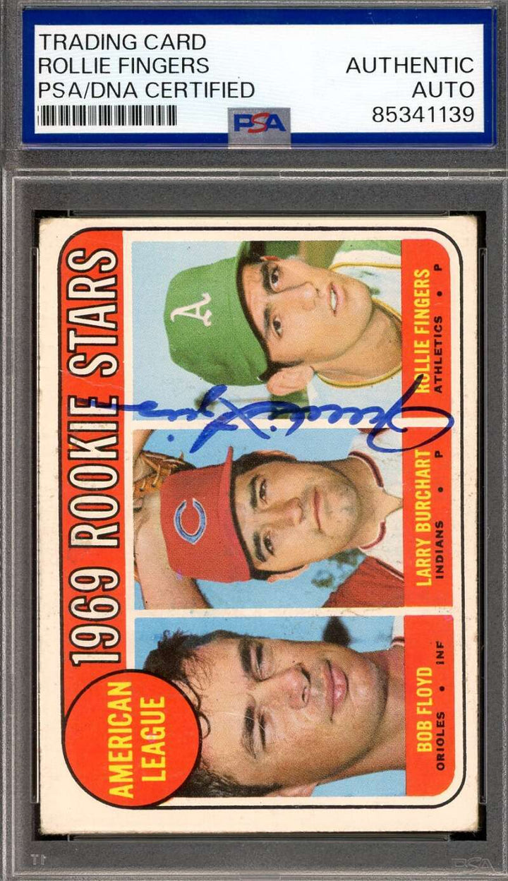Rollie Fingers PSA DNA Signed 1969 Topps Rookie Autographed