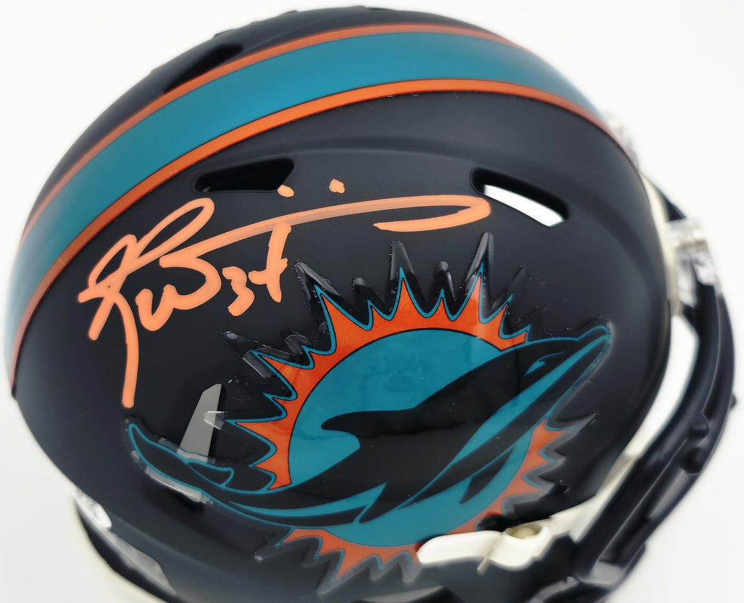 Ricky Williams Signed Miami Dolphins Black Rivalries Speed Mini Helmet JSA