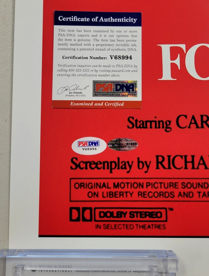 ROGER MOORE James Bond signed For Your Eyes Only 24x36 Movie Poster PSA/DNA COA