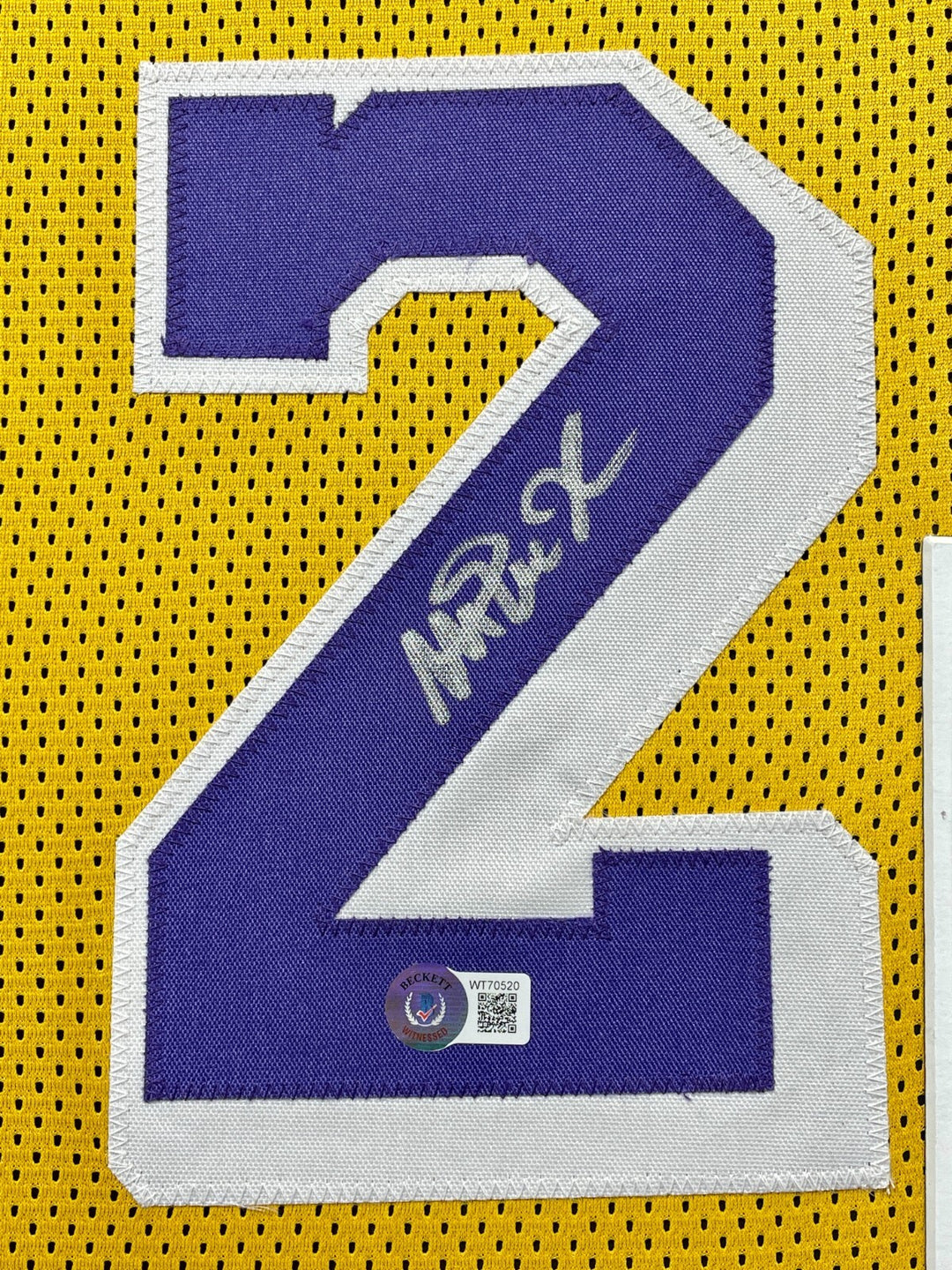 Magic Johnson Autographed Los Angeles Lakers Jersey Framed BAS Beckett Signed LA