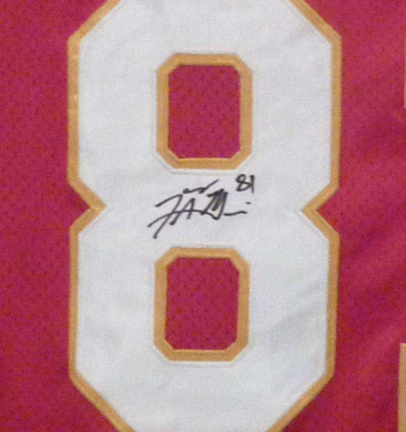 Tony Moeaki Autographed/Signed Pro Style Red XL Jersey 12437