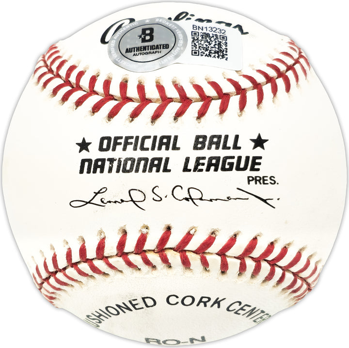 Fred Claire Signed NL Baseball Los Angeles Dodgers GM Beckett #BN13232