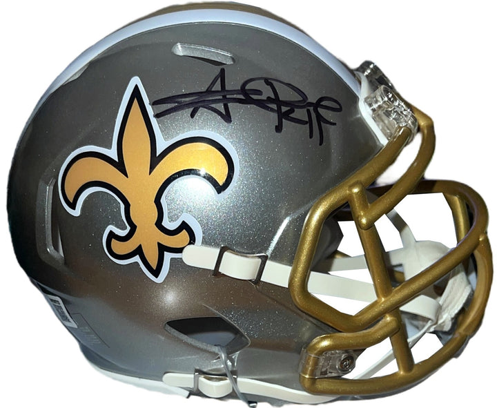 Alvin Kamara signed New Orleans Saints NFL Riddell Flash Mini Helmet- Beckett