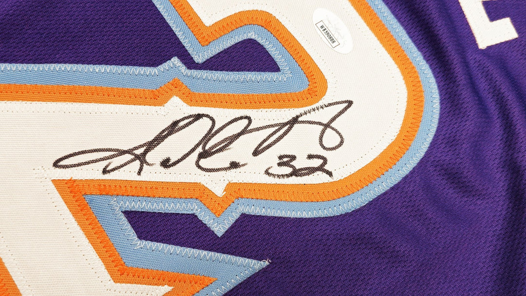 Utah Jazz Karl Malone Autographed Signed Purple Jersey JSA