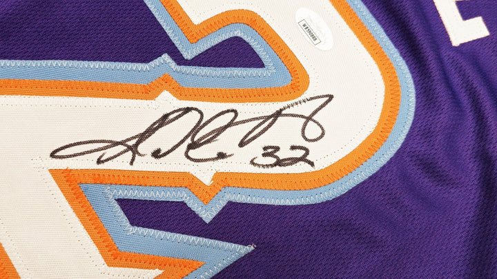 Utah Jazz Karl Malone Autographed Signed Purple Jersey JSA