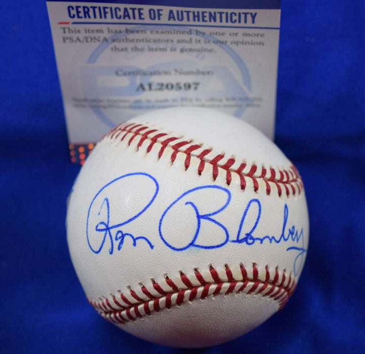 Ron Blomberg PSA DNA Coa Autograph American League OAL Signed Baseball