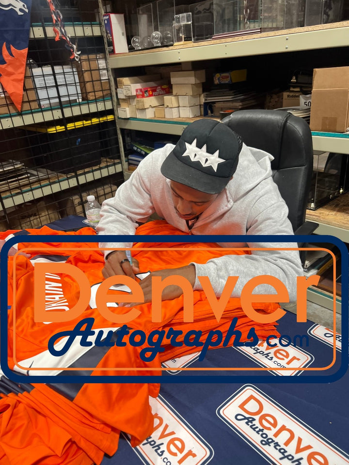 Patrick Surtain Autographed Denver Broncos Orange Nike XL Jersey Beckett 56423