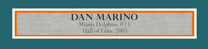 Miami Dolphins Dan Marino Signed Framed Teal Jersey Beckett BAS