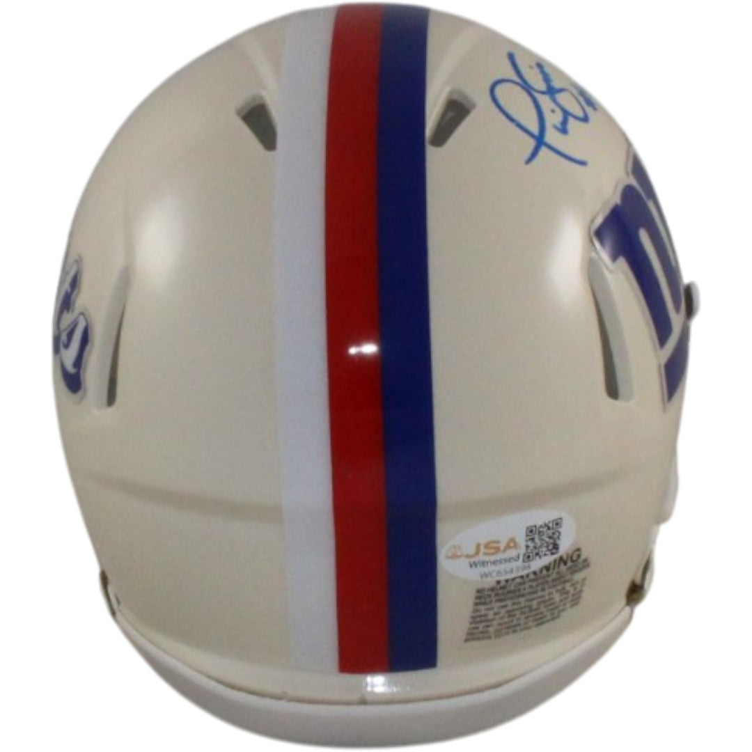 Phil Simms Autographed/Signed New York Giants Retro Mini Helmet JSA 57164