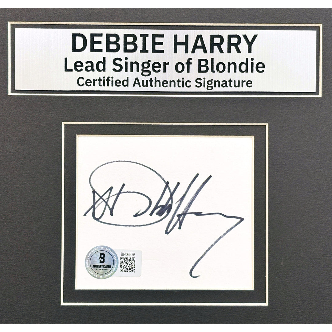 Debbie Harry Signed Cut Framed Photo Collage Beckett COA Blondie Autographed