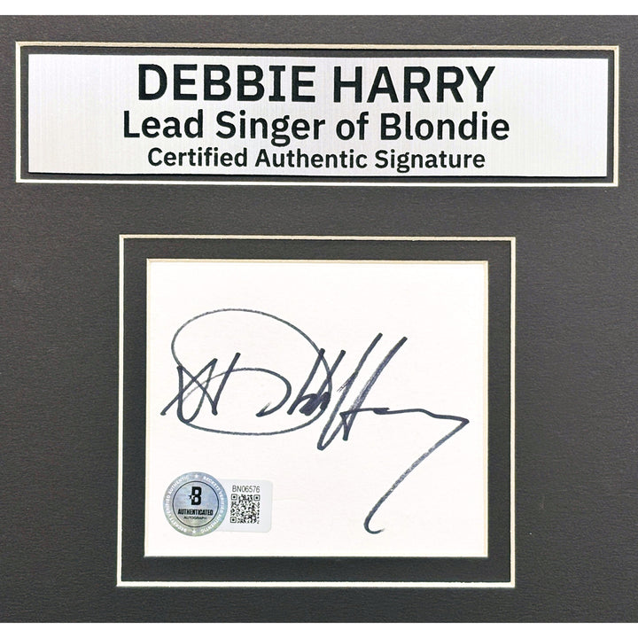 Debbie Harry Signed Cut Framed Photo Collage Beckett COA Blondie Autographed