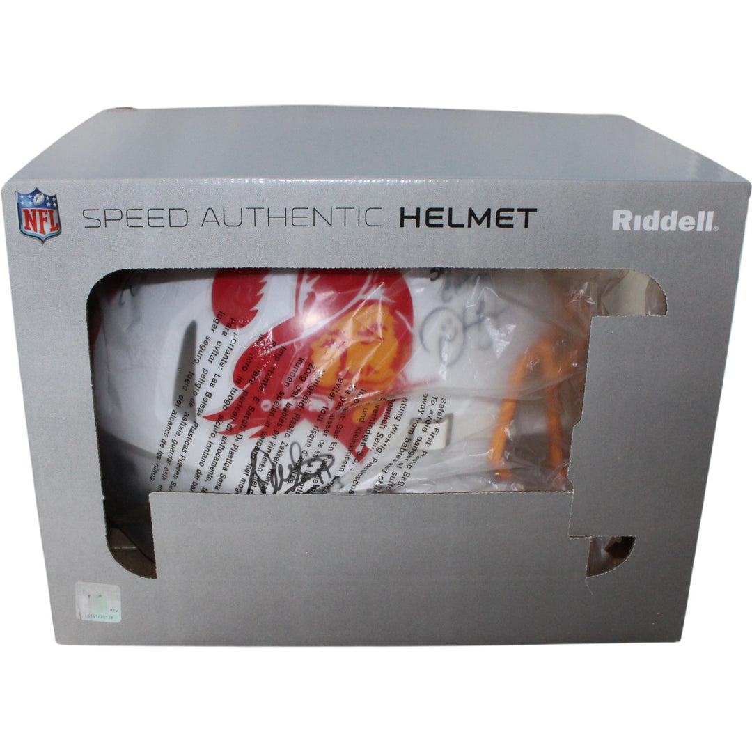 Tampa Bay Buccaneers SB 37 Brooks Sapp +4 Signed Pro TB Helmet Beckett W 54869