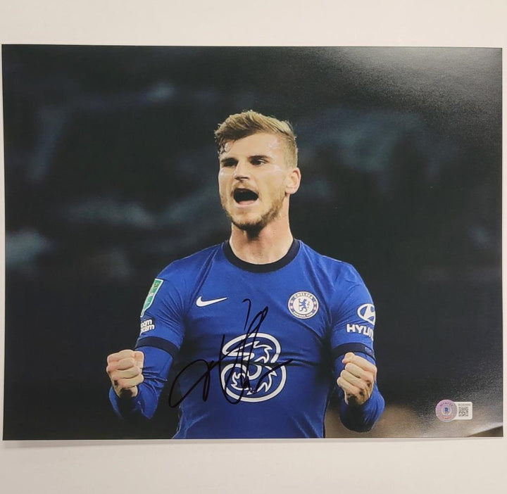 Timo Werner signed Chelsea 11x14 photo #3 Germany autograph (A) Beckett BAS Holo