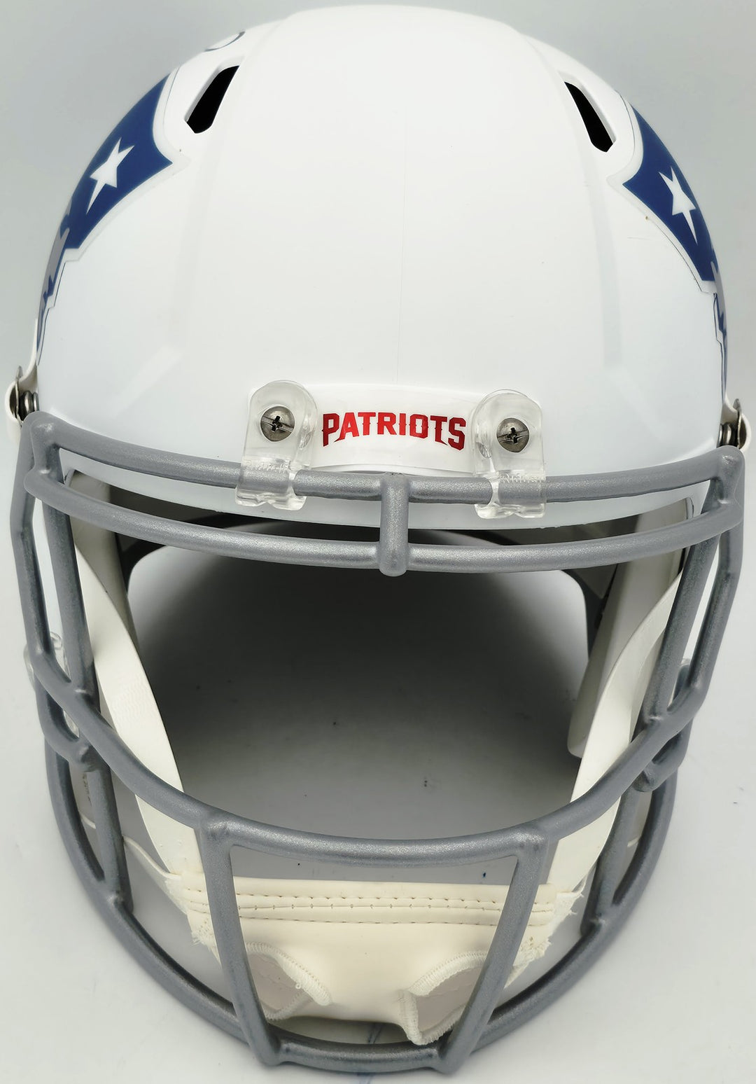 Mike Vrabel Signed Patriots White Rivalries Full Size Helmet JSA Witness