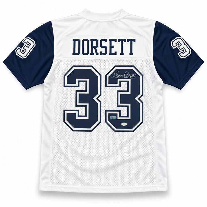 Tony Dorsett Signed Cowboys White Custom Jersey JSA Witness