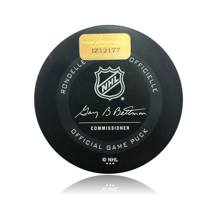Michael Amadio Autographed Vegas Golden Knights Official Game Hockey Puck Signed