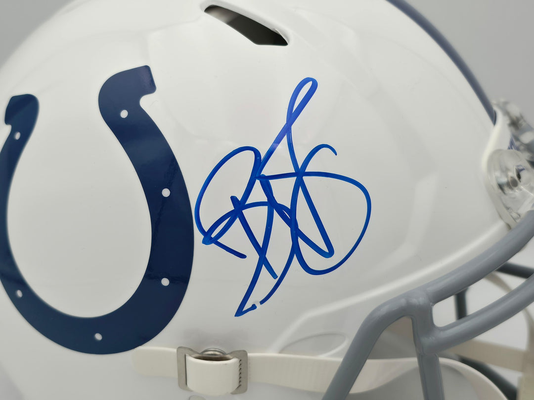 Reggie Wayne Signed Colts White 2020 Alt Full Size Authentic Helmet BAS