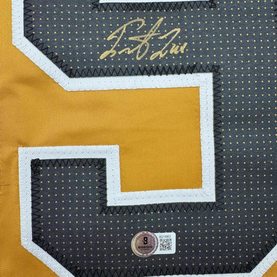 Framed Autographed/Signed Ivan Barbashev 35x39 LV Gold Jersey BAS COA