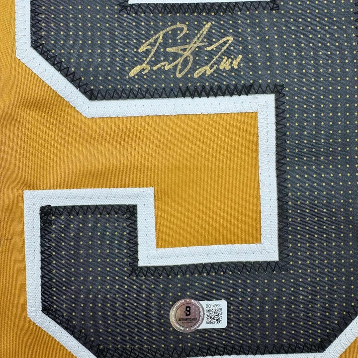 Framed Autographed/Signed Ivan Barbashev 35x39 LV Gold Jersey BAS COA