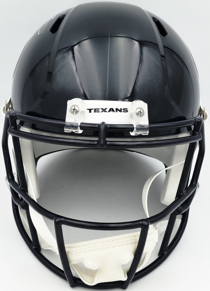 Andre Johnson Auto Texans Blue Full Size Speed Replica Helmet Beckett Witness