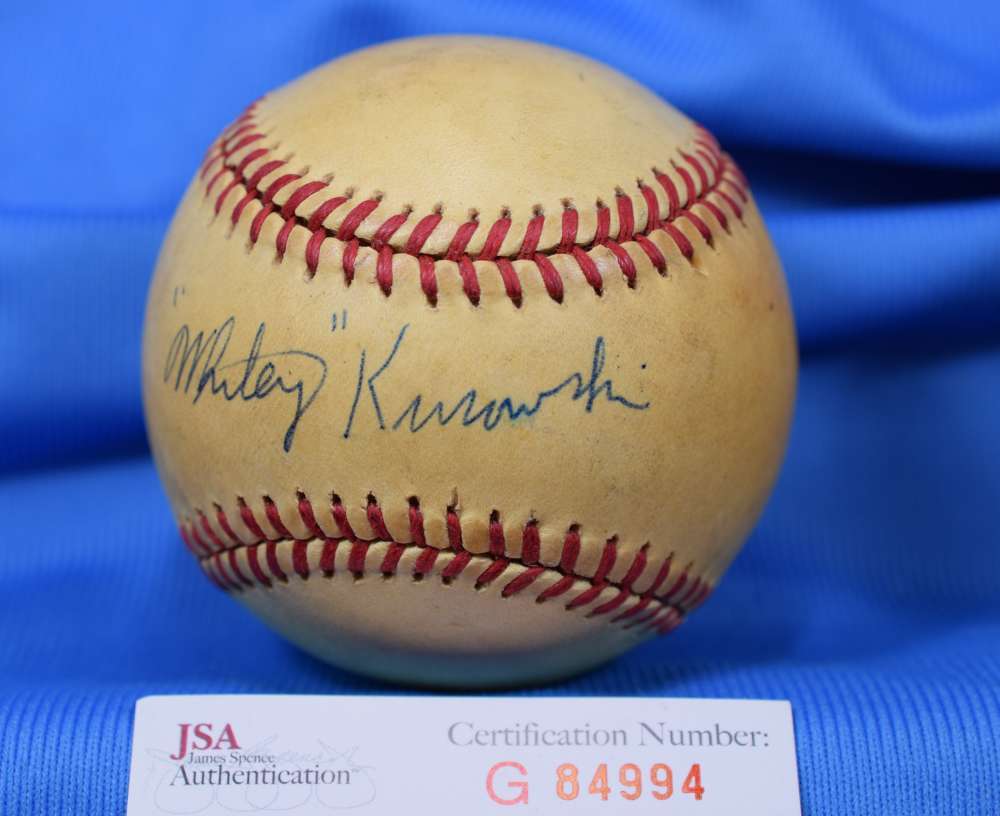 Whitey Kurowski Jsa Coa Hand Signed Macphail American League Autograph Baseball