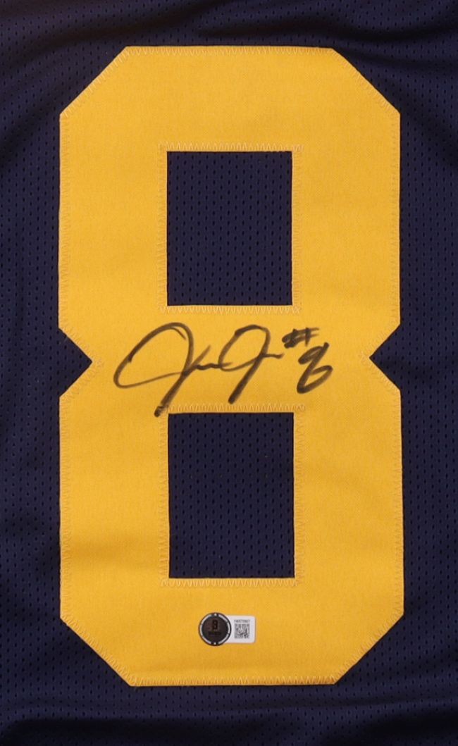 Josh Jacobs Green Bay Signed Alternate Navy Football Jersey BAS