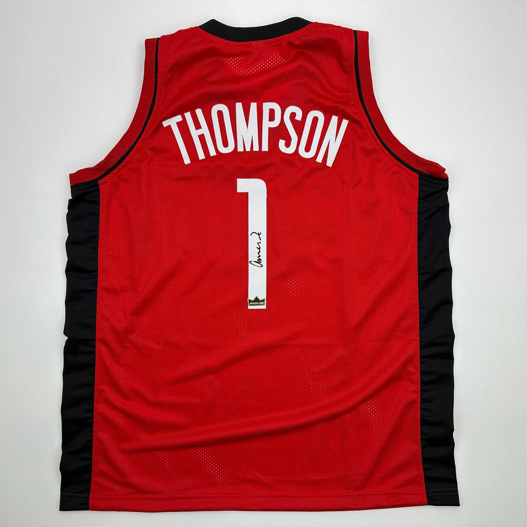 Facsimile Autographed Amen Thompson Houston Red Reprint Jersey Size Men's XL