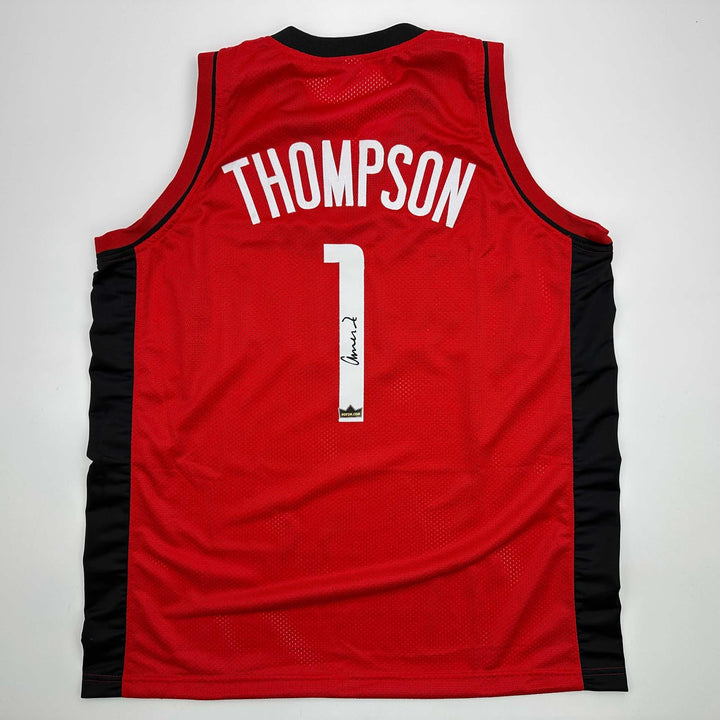 Facsimile Autographed Amen Thompson Houston Red Reprint Jersey Size Men's XL