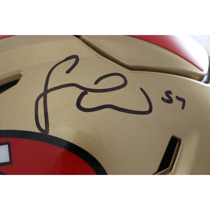 Fred Warner Autographed San Francisco 49ers SpeedFlex TB Helmet Beckett 56482