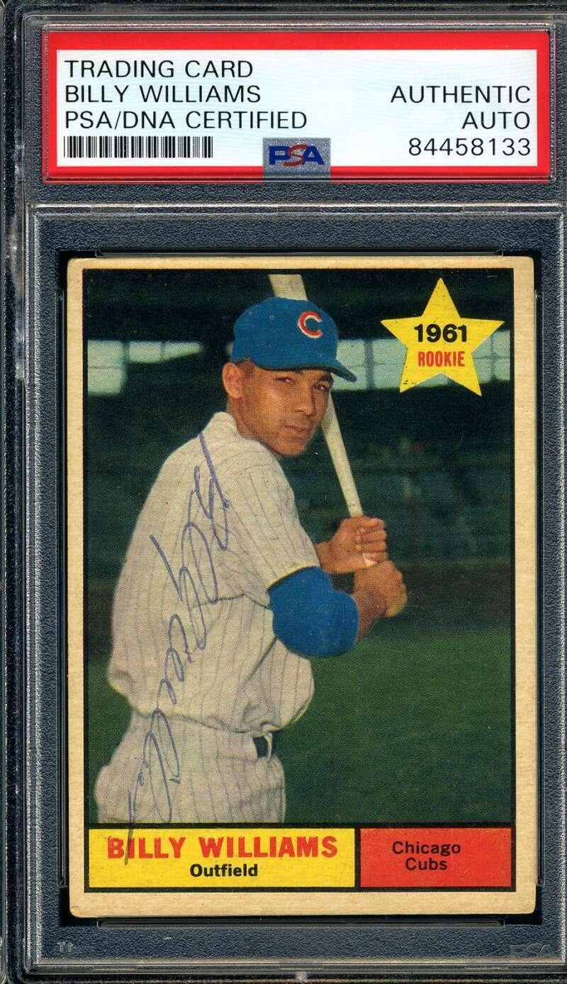 Billy Williams PSA DNA Vintage Signed 1961 Topps Rookie Autograph