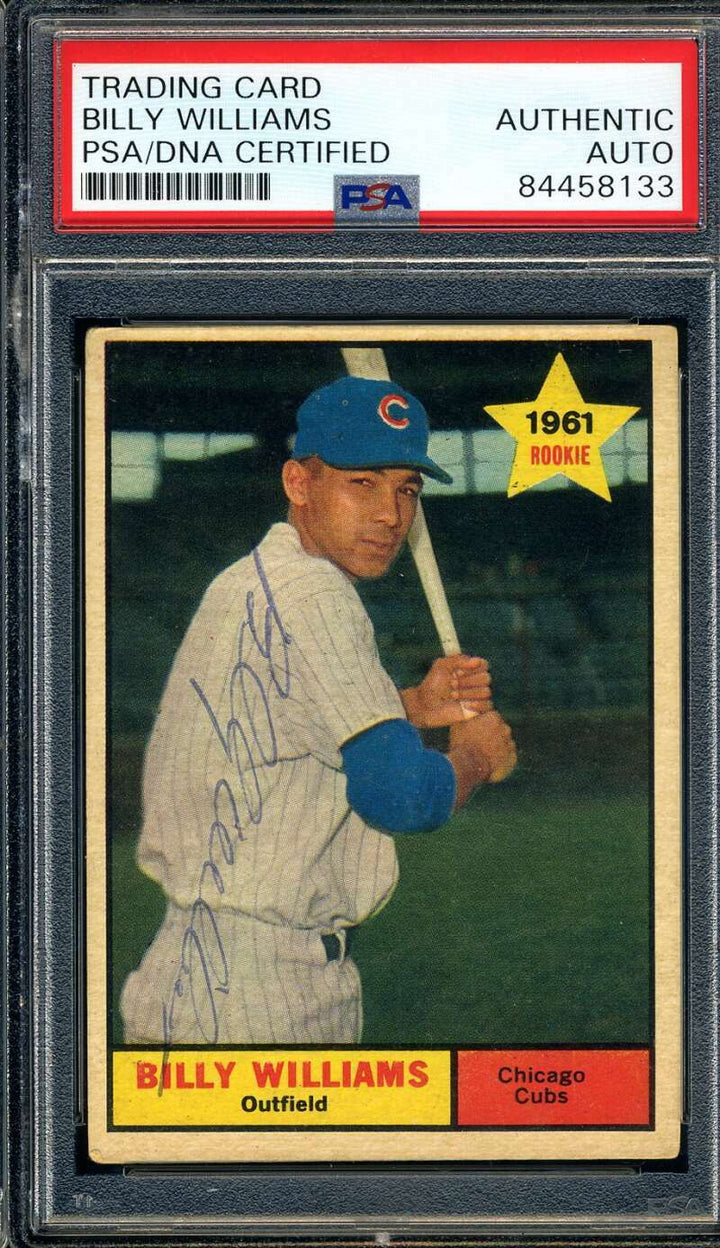 Billy Williams PSA DNA Vintage Signed 1961 Topps Rookie Autograph