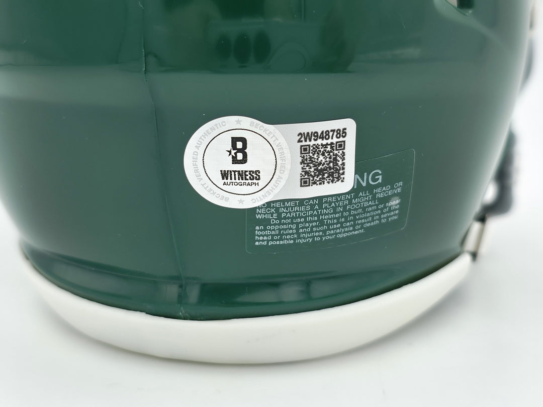 Michael Vick Auto Eagles 1974-95 Throwback Kelly Green Speed Mini Helmet Beckett