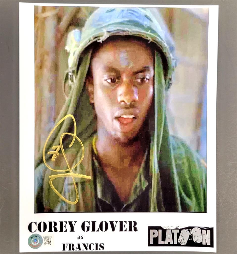 Corey Glover signed Platoon 8x10 photo autograph ~ Beckett BAS Holo