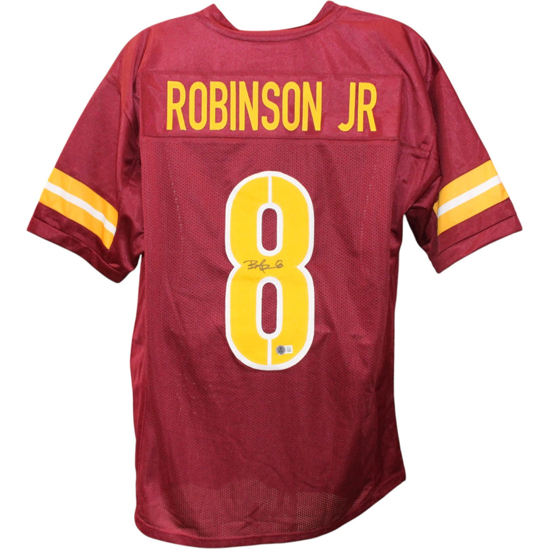 Brian Robinson Jr. Autographed/Signed Pro Style Red XL Jersey Beckett W 51829