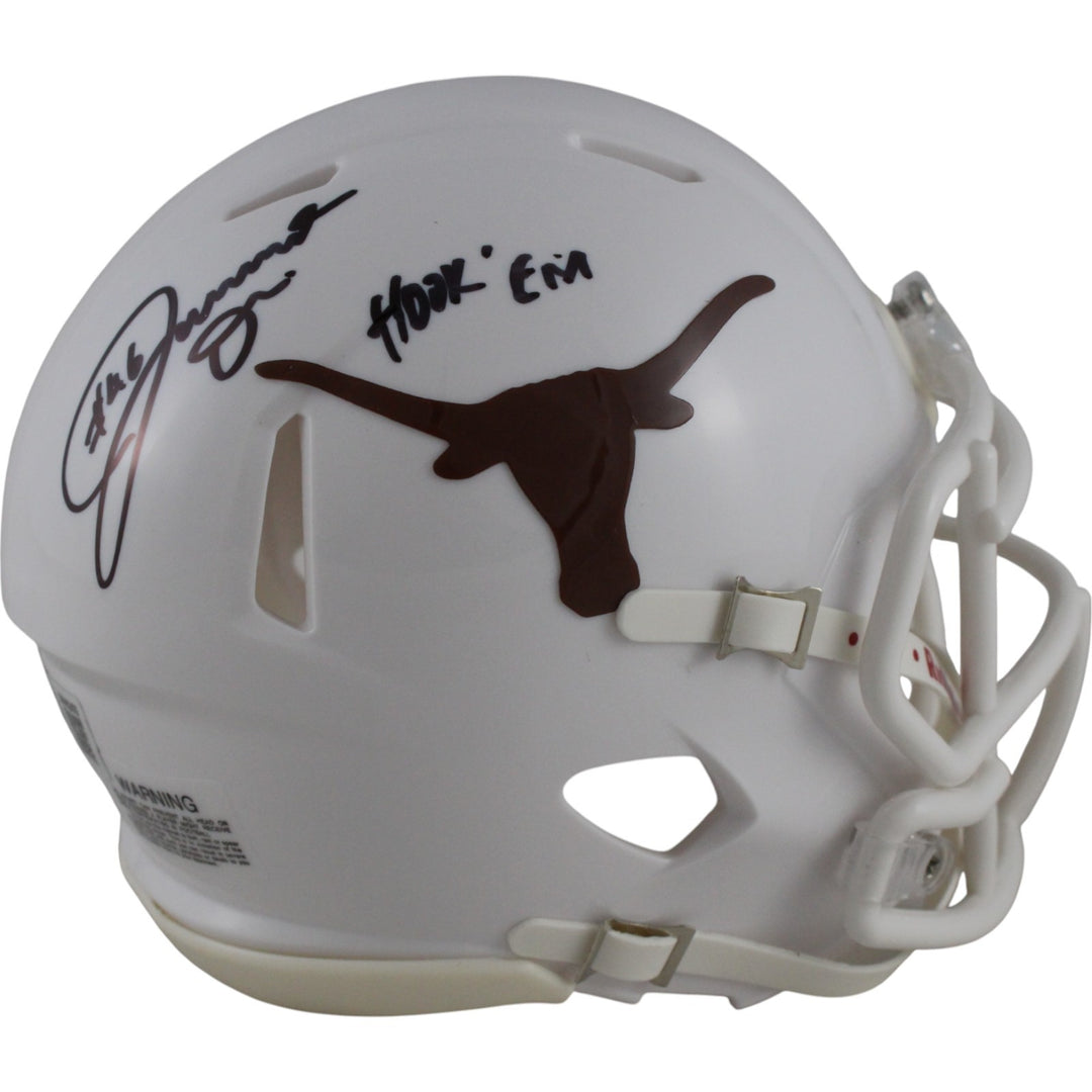 Joseph Ossai Autographed Texas Longhorns Mini Helmet Hook Em Insc. Beckett 50161