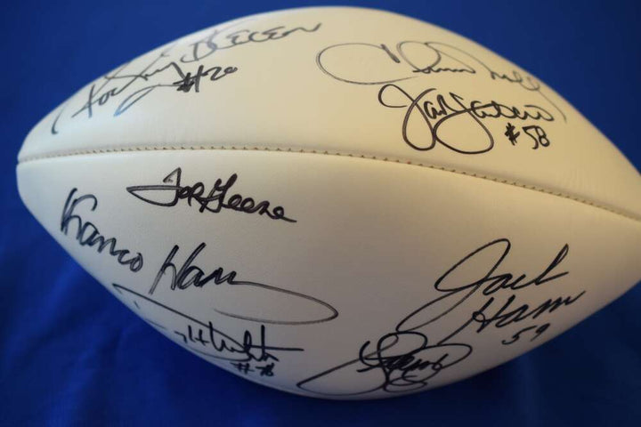 Ham Harris Greene Noll White Greenwood PSA DNA Autograph Football Signed by 8