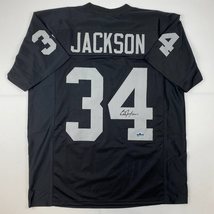 Facsimile Autographed Bo Jackson Oakland Las Vegas Black Reprint Jersey Men's XL