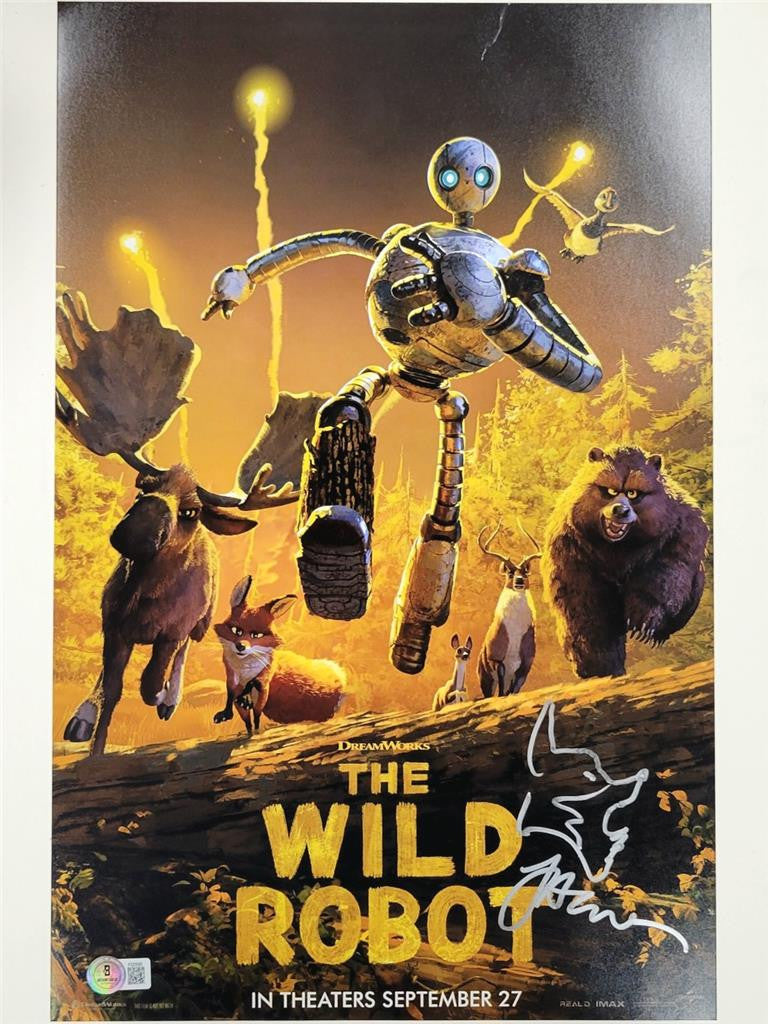 *READ* Jakob Hjort sketch signed Wild Robot 11x17 photo autograph ~ Beckett BAS