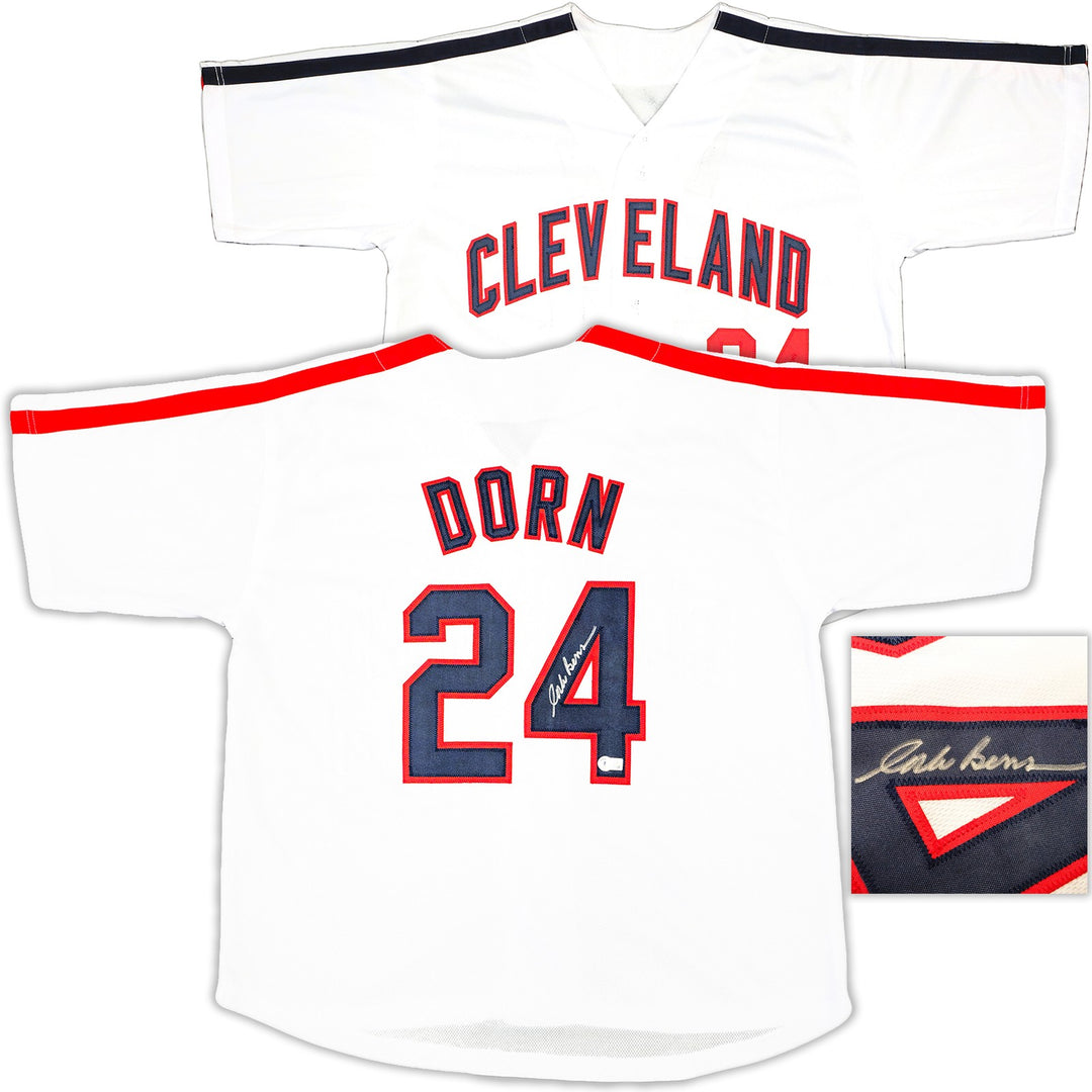 Corbin Bernsen Auto Signed White Jersey Major League Roger Dorn Beckett Witness