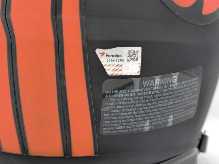 Russell Wilson Auto Broncos Eclipse Black Full Size Auth Helmet Lets Ride