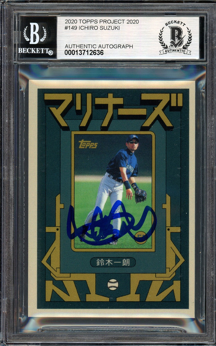 Ichiro Suzuki Auto Topps Project 2020 Grotesk Card 149 Sig 10 /10 Beckett