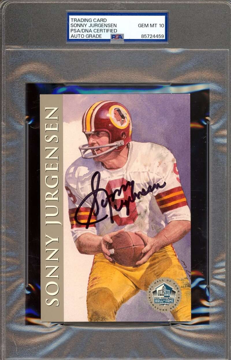 Sonny Jurgensen Gem Mint 10 PSA DNA Signed 1998 HOF Signature Series Auto