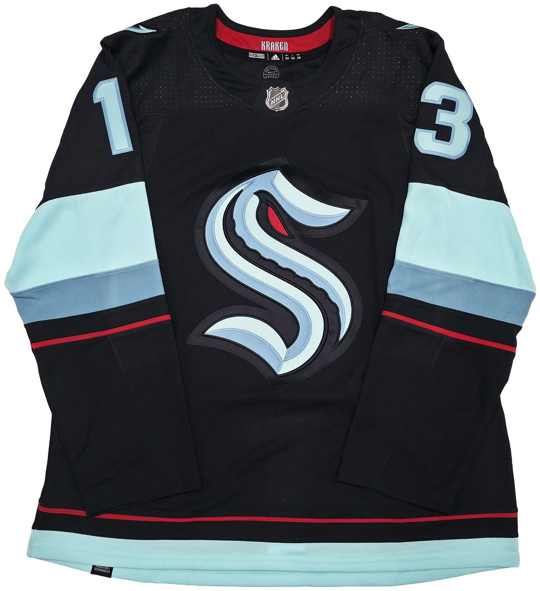 Seattle Kraken Brandon Tanev Auto Blue Adidas Authentic Jersey Size 54 Fanatics