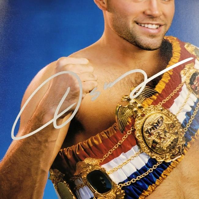 Oscar De La Hoya autograph signed 11x14 photo #3 Golden Boy (A) Beckett BAS Holo