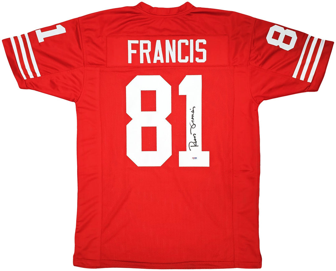 San Francisco 49ers Russ Francis Autographed Signed Red Jersey PSA/DNA