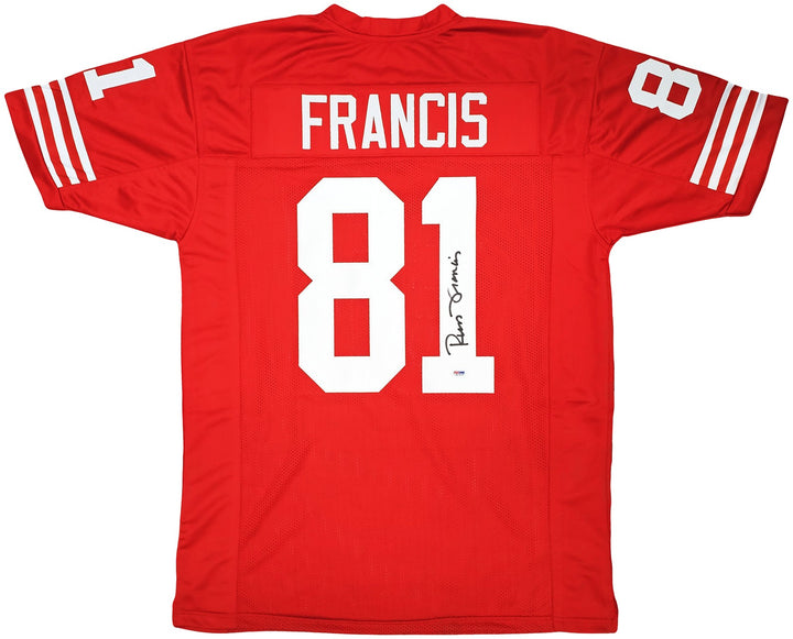 San Francisco 49ers Russ Francis Autographed Signed Red Jersey PSA/DNA